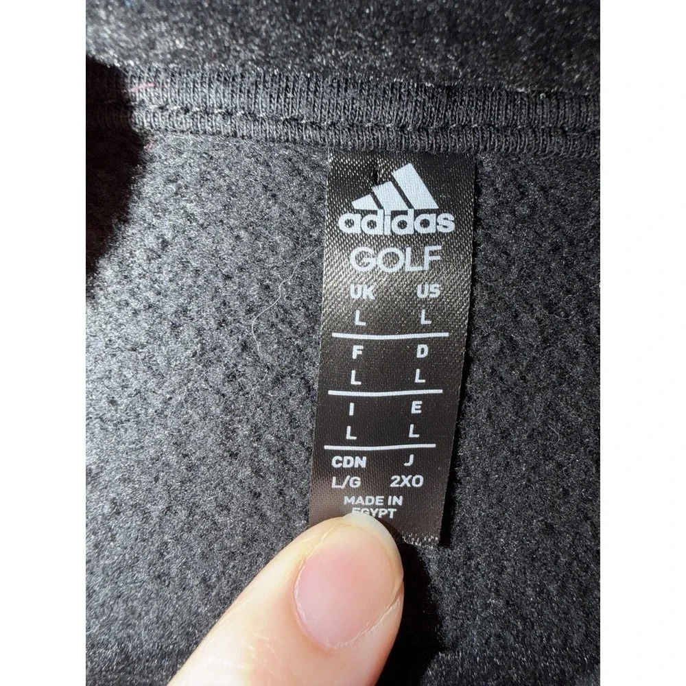 Adidas Golf Fleece Hoodie Sweatshirt Men's Black ADVR0801 Size‎ Large
